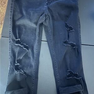 Hollister Black Distressed Jeans